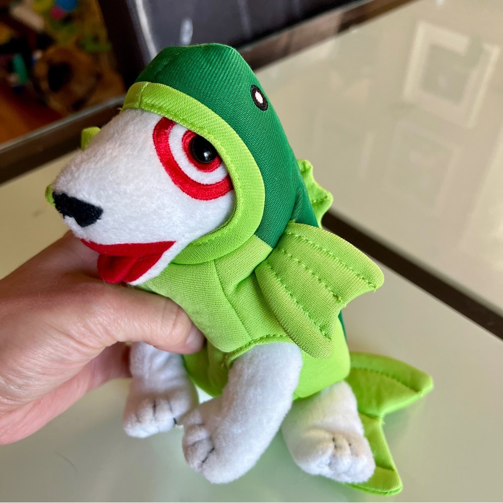 Target dog Bullseye plushie in fish costume - rare!